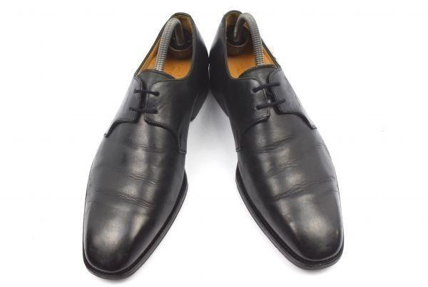 Handmade In Australia / Joseph Uzumcu Vintage Leather V-Front Plain Toe Shoes Black /7 / 25.5cm/(USED)