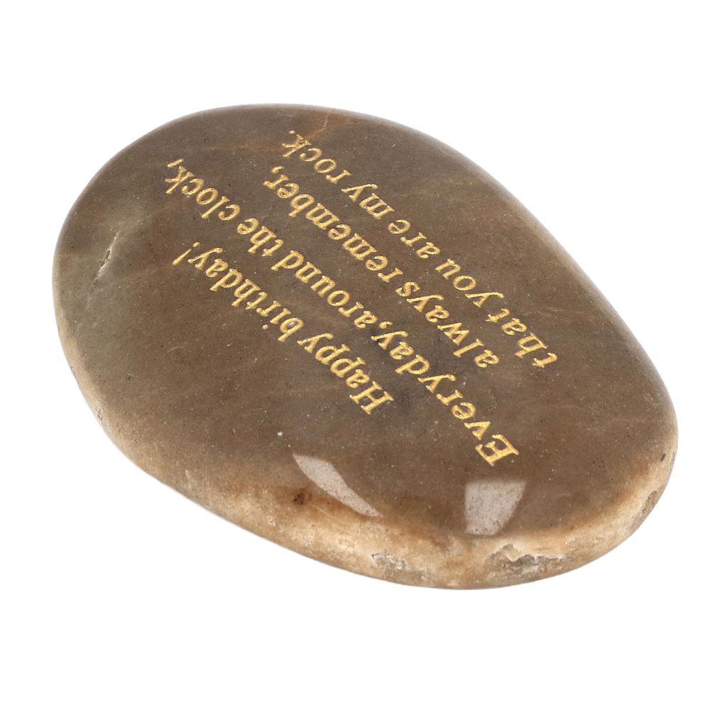 Happy Birthday Engraved Rocks Exquisite Compact Portable Paperweight Presents Engraved Rocks with