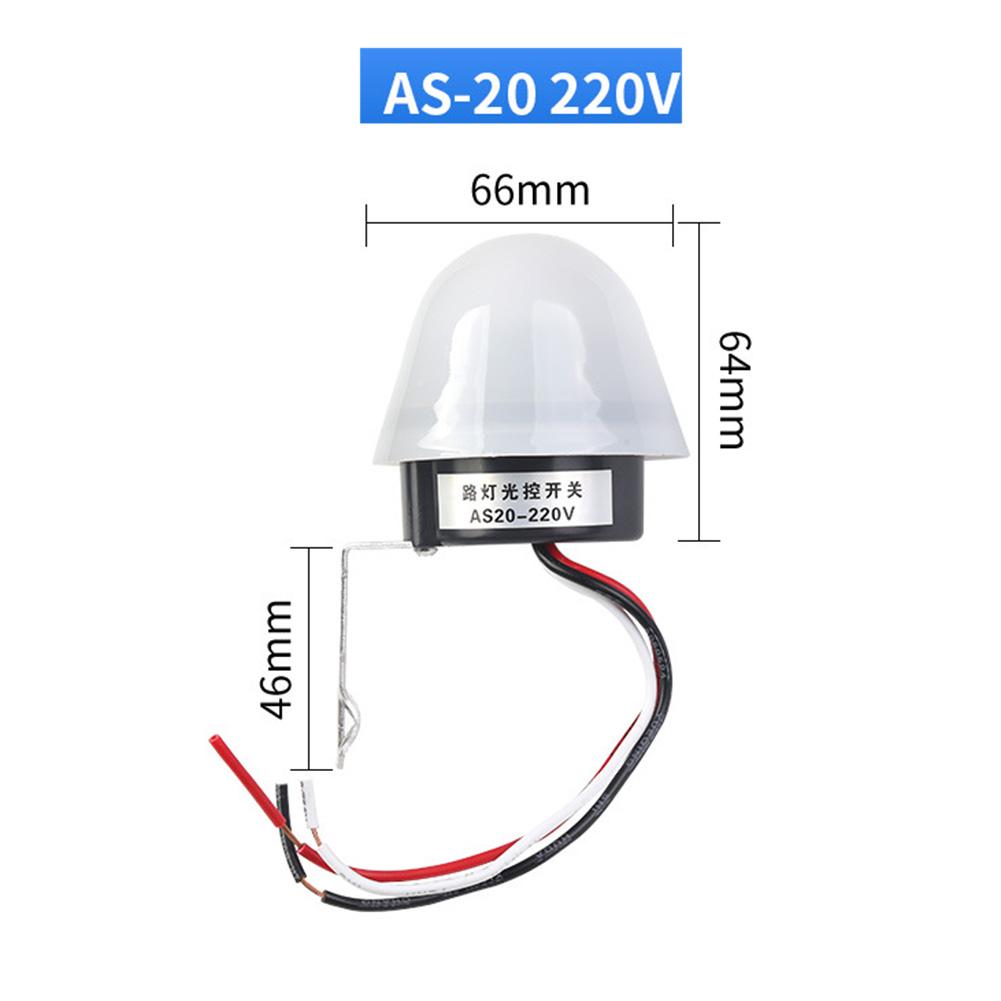 Automatic Light Control Switch Voltage Compatibility Automatic On Off White Photocell Sensor Long Service Life