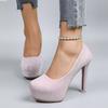 Escarpins Stiletto Sexy à Talons Hauts Grande Taille pour Femmes 2026 Nouvelles Plateformes d'Été Chaussures de Mariage Décontractées de Luxe
