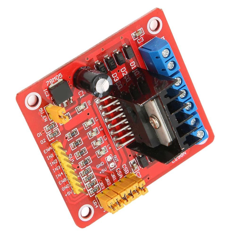 L298N Stepper Motor Driver Module Dual H Bridge 2A Dual H Bridge Motor Driver Easy To Install Red DC Stepper Motor Driver