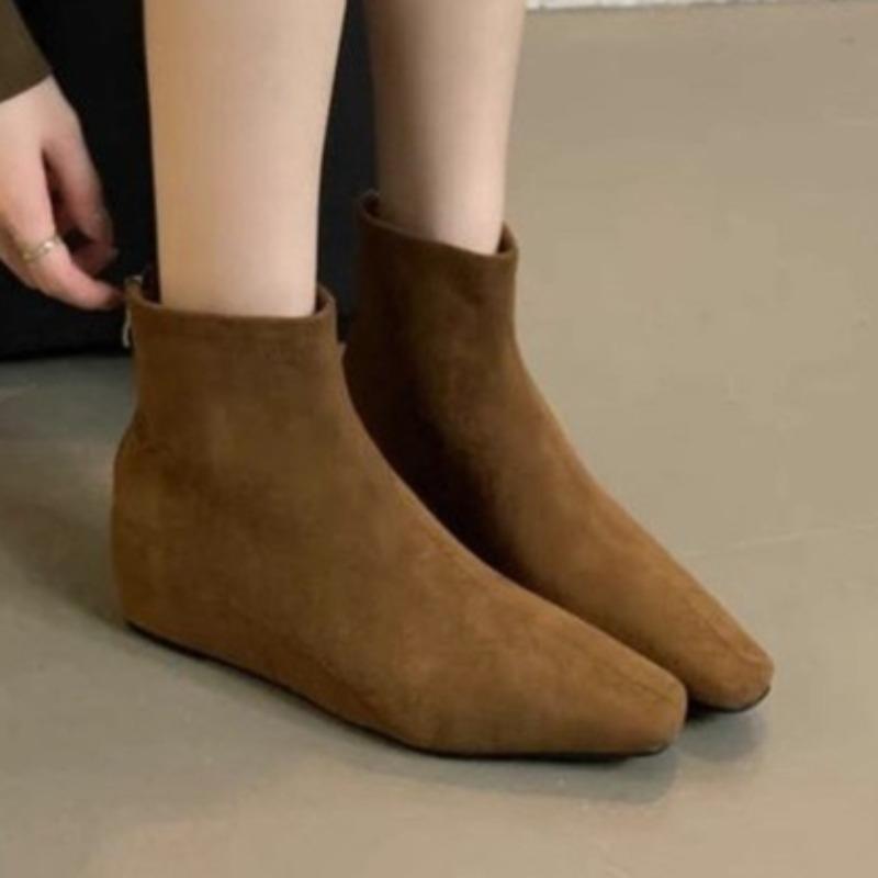 

Модные замшевые леопардовые женские балетки, ботильоны, модная элегантная обувь 2025, зимние новые тренды, короткие ботинки челси, платье, женские кроссовки 40 светло-коричневого