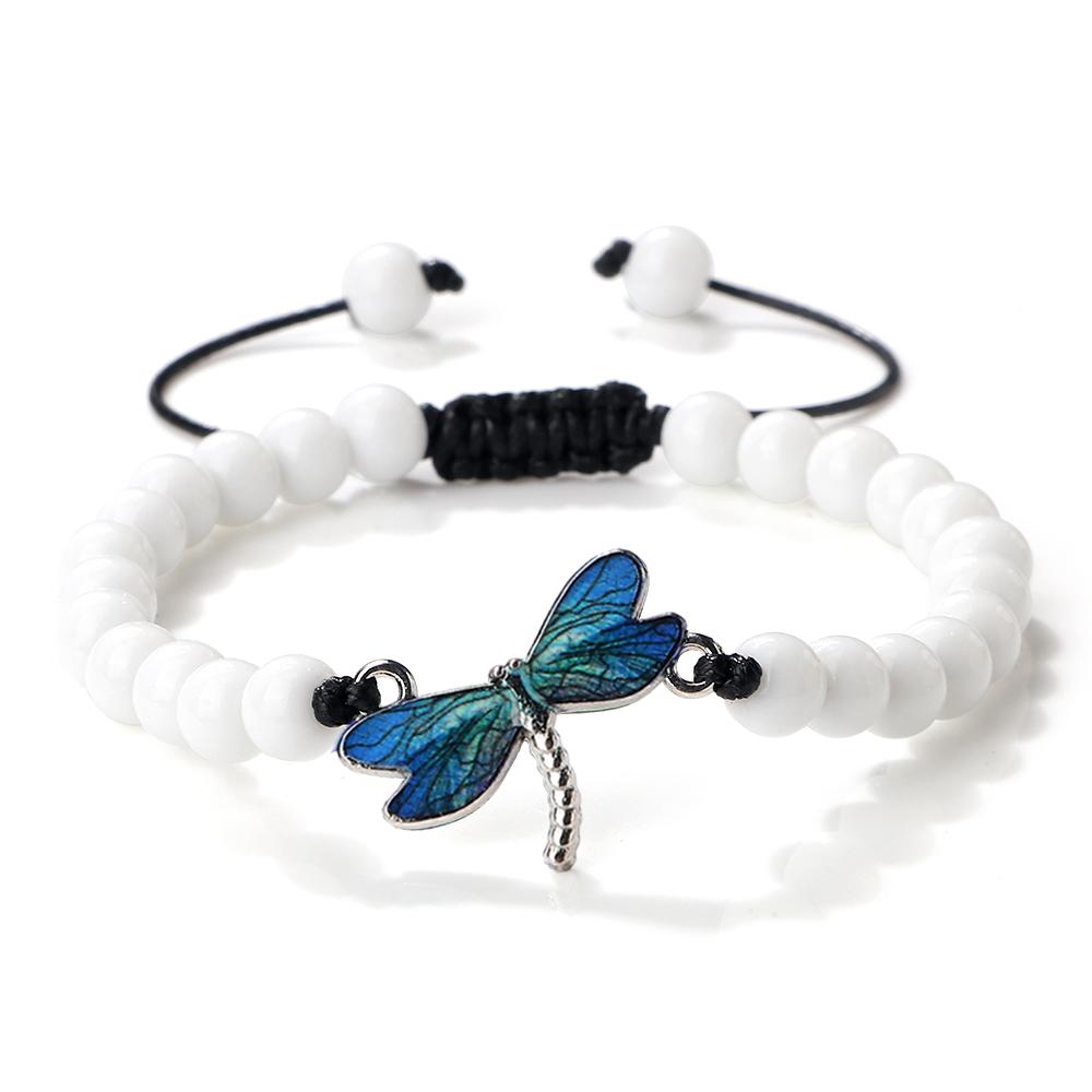 Blue Dragonfly Bracelet Light Blue Adjustable Chain For Women Teens Girls Cute Insect Animal Theme  Jewelry Gift Birthday