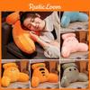 Soft Plush Dinosaur Backrest Cushion With Arms Bedside Pillow Gift