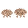40Pcs Faceted Wood Bead Unpainted Loose Spacer Beads Charms Jewelry Making 12MM
