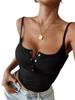 2026 European and American Summer Style Slim Fit Cropped Camisole with Hidden Buckle