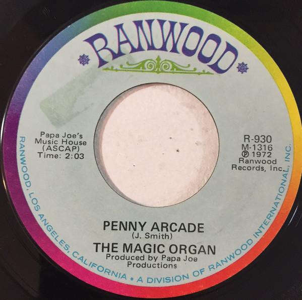 

7inch Record MAGIC ORGAN - Penny Arcade / Tacky R930 Ranwood 1973 US Pop Used
