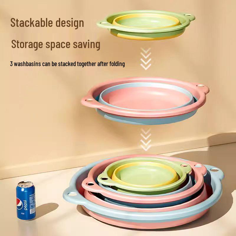 Portable Folding Washbasin for Home, Dorm, and Travel - Large and Small Sizes Available