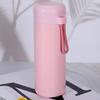 320/420ml 304 Stainless Steel Vacuum Flask, Portable Pocket Insulated Water Bottle with Carry Strap