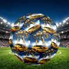 Robot Print Size 5 Soccer Ball, PU Wear Resistant Football for Match Training and Daily Practice, Birthday Gift for Soccer Fans
