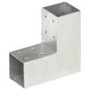 VidaXL Post Connector L-Shape Galvanized Metal 71x71 Mm