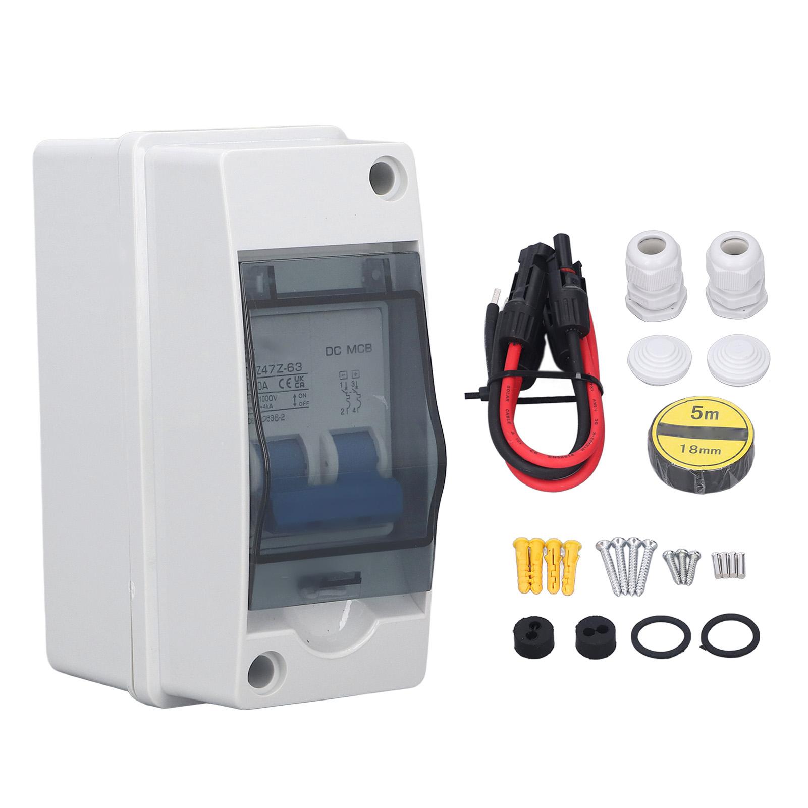 

Circuit Breaker 1000V DC 40A Isolation Switch with IP65 Waterproof Box for PV Solar System