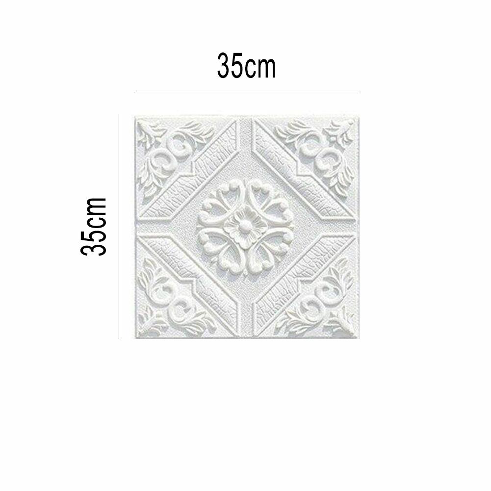 1/10PCS Self Adhesive Tile Brick Wall Sticker Self Adhesive Waterproof Foam Panel Home DIY Decor 3D Foam Panel 35x35cm