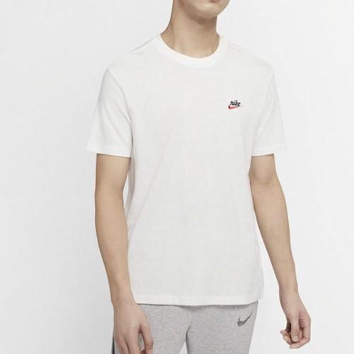 Nike Small Logo Solid Color Printed Short-Sleeve T-Shirt for Men In White