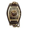 Shenhua Belt Rivet Buckle Men'S Barrel Shaped Hollow Skull Tourbillon Automatic Mechanical Watch