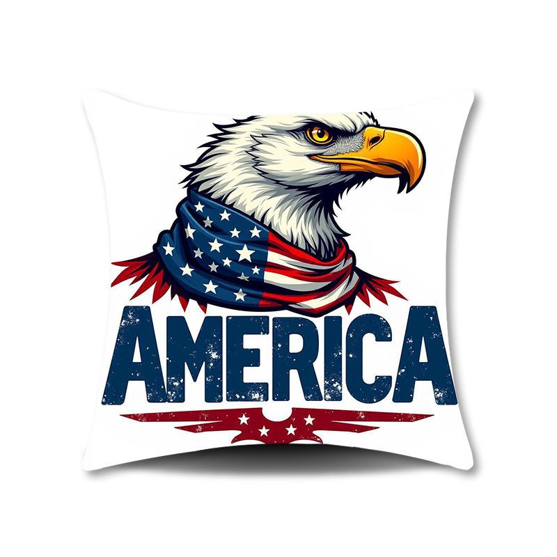 Independence Day Pillow Cover Home Sofa Bedroom Bedside Cushion Pillow Cover Flag Independence Day Series Pillow