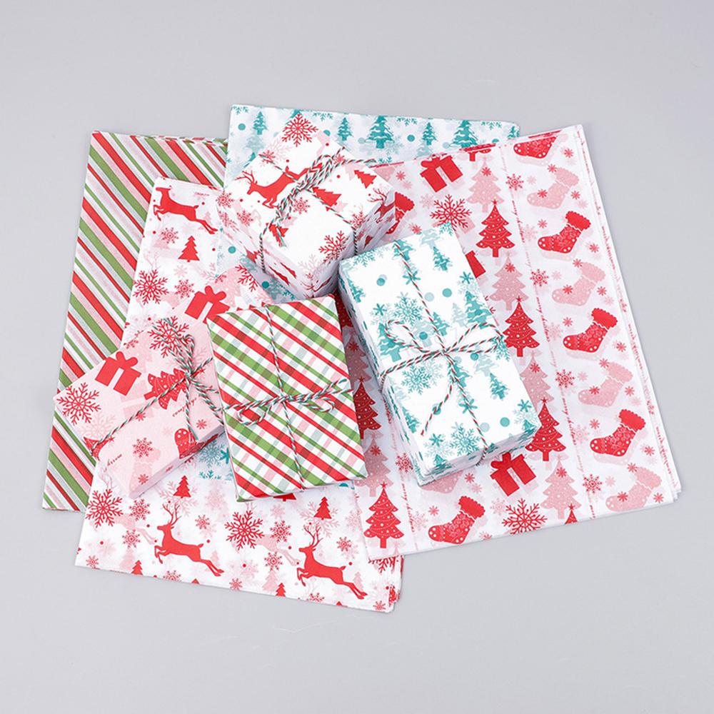Christmas Stocking Paper Premium Christmas Tissue Paper Snowflake Pattern Paper Festive Elk Print Tissue For Gift Wrapping Diy