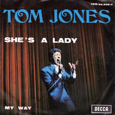 7inch Record TOM JONES - She's A Lady 10526265Y Decca 1971 Belgium Pop Used