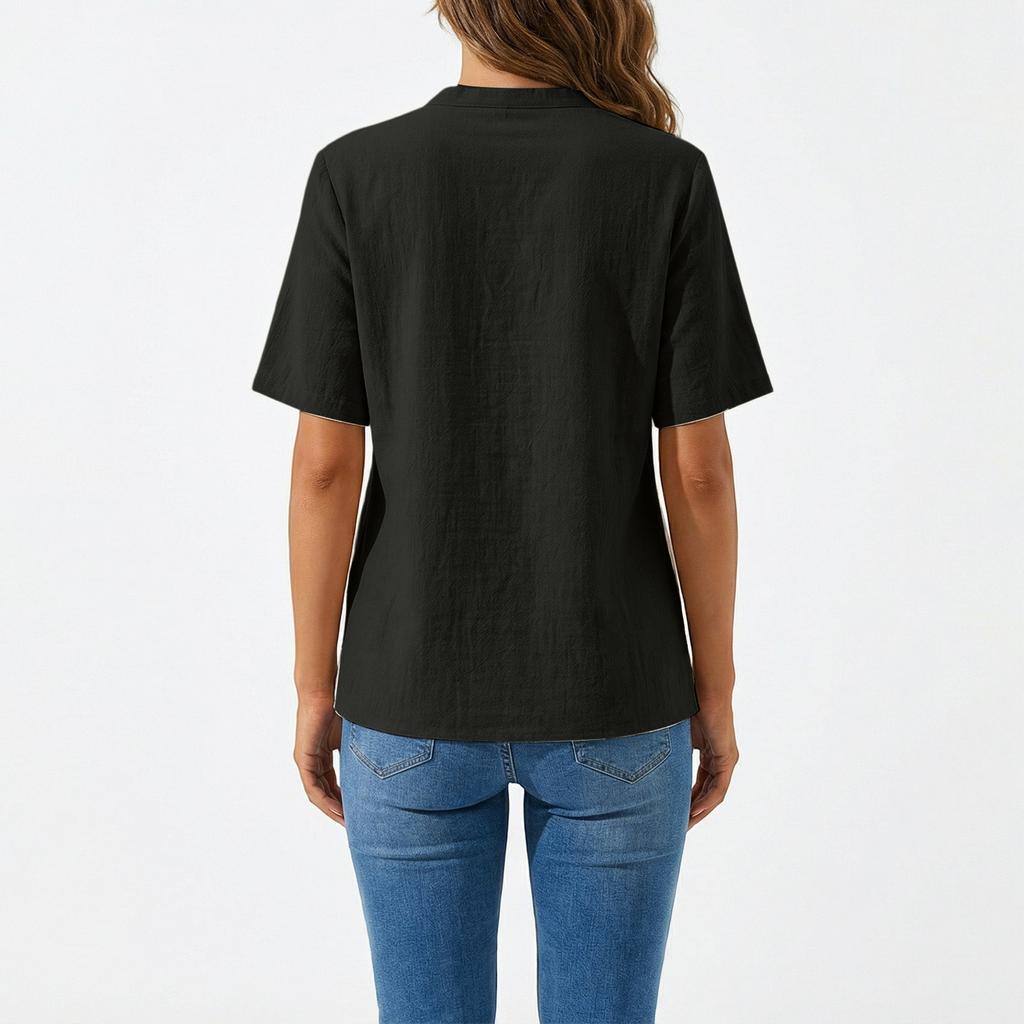 Women's Fashionable Short Sleeve Elegant Casual Top