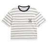 T-shirt a righe a maniche corte da donna
