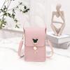 Cute pendant single shoulder crossbody mobile phone bag versatile fashion simple women's bag
