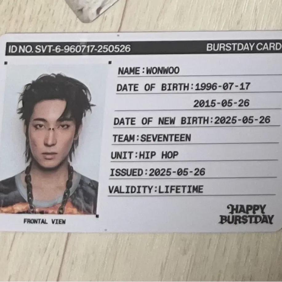 

Seventeen Вону Воль. 5 С Днем Рождения Взрывной Плакат для Шитья+ID-карта