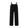 Black Overalls Women Summer Ladies Pants Pockets Elastic Casual Pants Women's Pants  Waist Street Loose Straight Casual Wide Leg Long Pants