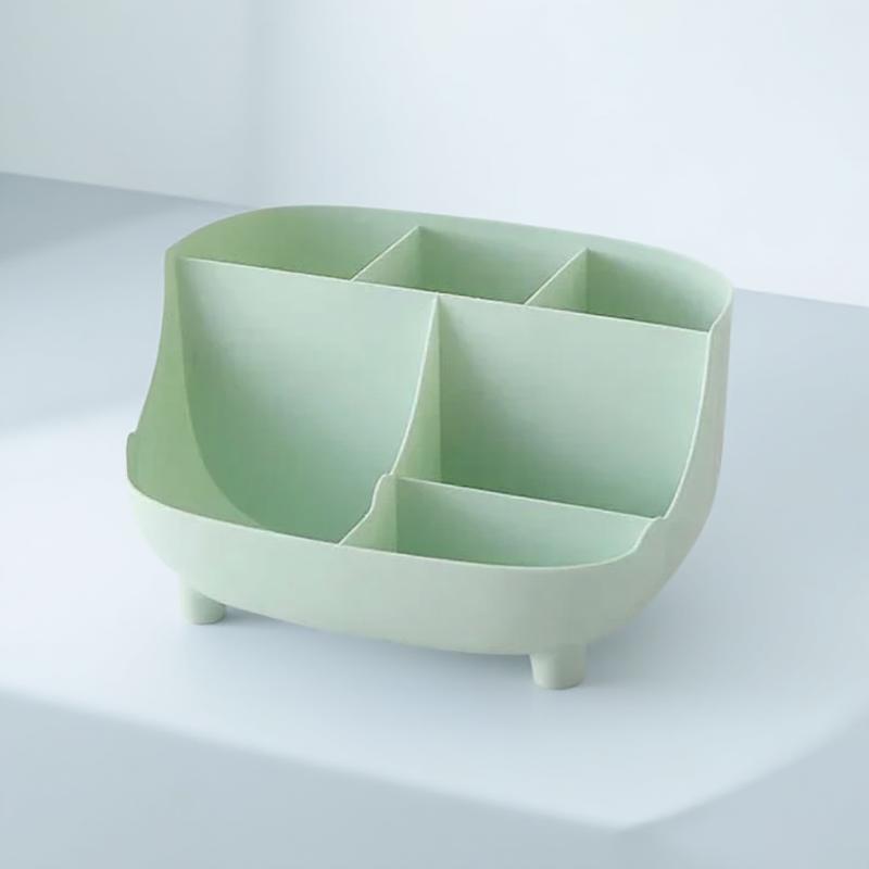 Large Capacity 6 Cell Desktop Pen Organizer Multifunctional Storage Box for Office and School Supplies