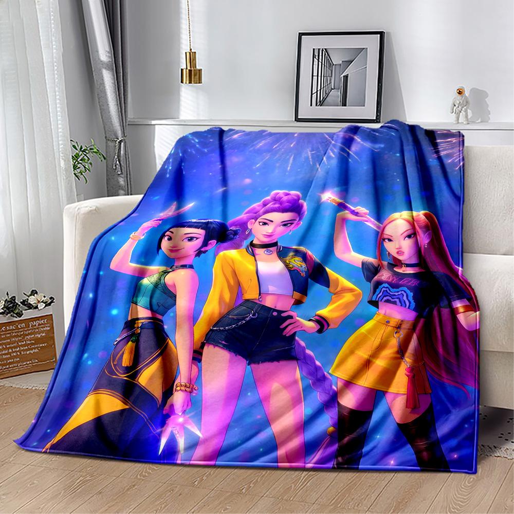 K-pop Stars Shine Bright Blanket Soft & Cozy Great for Bed Office Chair Livingroom Four Seasons Multipurpose Modern Style