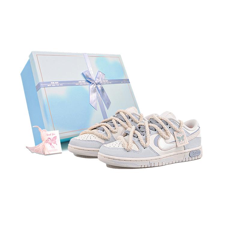 

Nike Dunk Abrasion Resistant, Breathable, And Waterproof Low top Skateboard Shoes Women s Blue White HF5074-133(Team27-S-BOX) 37.5
