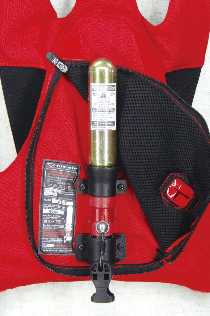 Kamizelka z poduszką powietrzną Airbag rozmiary XL Hit-Air (Mugen Denko) RS-1 Rurka, Poliuretan, Czerwona, (pasuje na XL-3XL) [HTRC2.2]