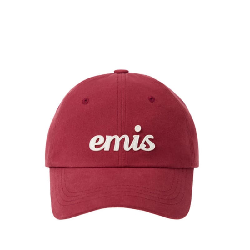 

EMIS APPLIQUE BALL CAP-RED RED