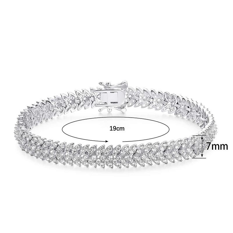 New Tennis Chain Fashionable Versatile Niche Sparkling Zircon Bracelet Temperament Hand Jewelry