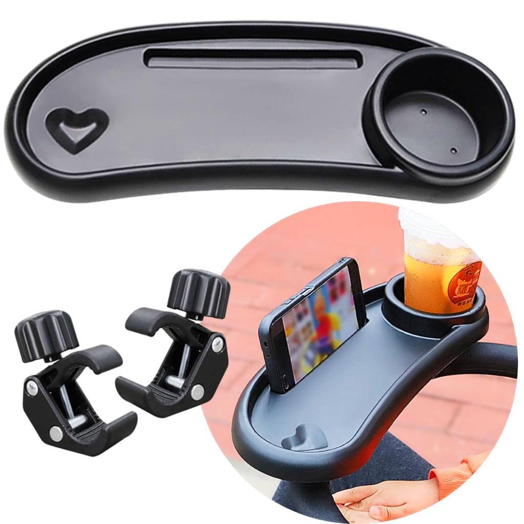 Merrytime Stroller Drink Smartphone Adjustable Snack Bottle For Babies and Black Table, Tray, Holder, Stand, Angle, 360-Degree Rotation, Holder,