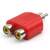 Origin Connector Splitter Composite Splitter Hybrid Video and Audio to RCA Video Terminal RCA21SET3 RCA/Pin 2-Way Adapter, 3-Color Plug, (Male)