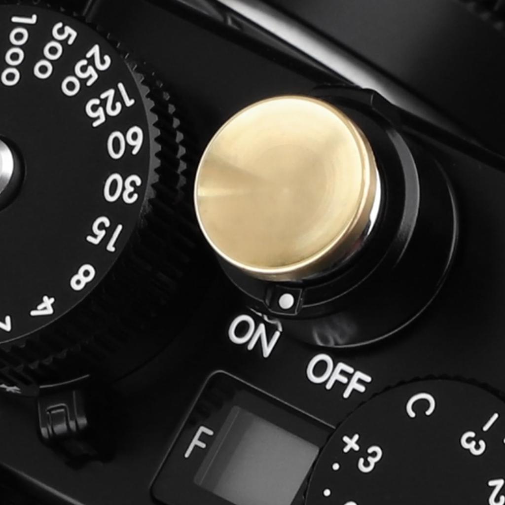 Haoge Copper Shutter Release Button for Fujifilm XE5 XPro3 GFX100RF XT5 XT50 Nikon Z f DF and Leica Q3 M10 Concave New 12mm Diameter M-11 Surface,