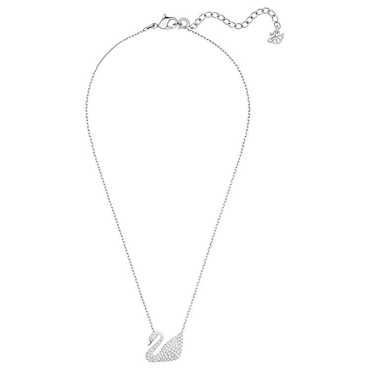 Swarovski Artificial Crystal, Swarovski Element, Rhodium Plated Necklaces Womens White