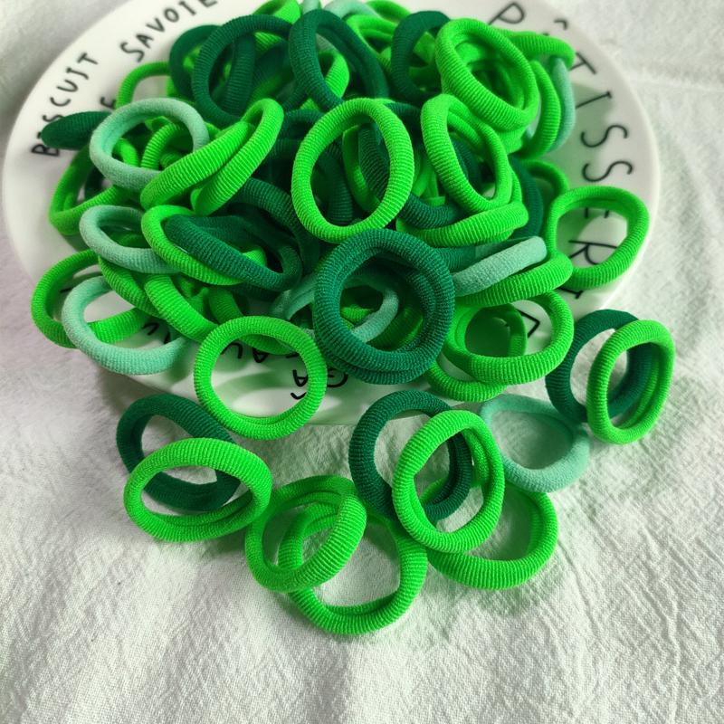 50/100pcs/Set Kids Colorful Nylon Elastic Hair Bands Ponytail Holder Hair Ties Gum Rubber Band Headband Girls Hair Accessories