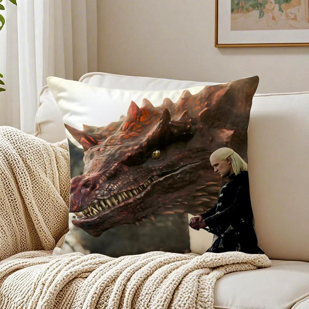 DDaemon Targaryen Pillow Top Fantasy Cushion Cover Pillowcase Antidustmite living Room Sofa Decor Cushion Room