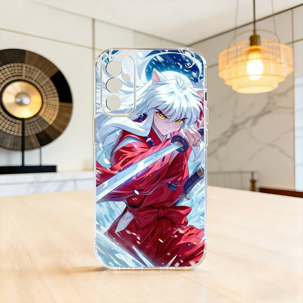 

Inuyasha Silhouette Red Katana Anime Phone Case Transparent Silicone Soft For SamsungA10,12,20,21S,30,31,40,50,51,52,70,71 Samsung a21s