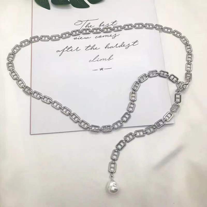 Women's New Trendy Skirt Sweater Waist-tightening Chain Waist-tightening Simple Versatile Waist-decorative Body Chain