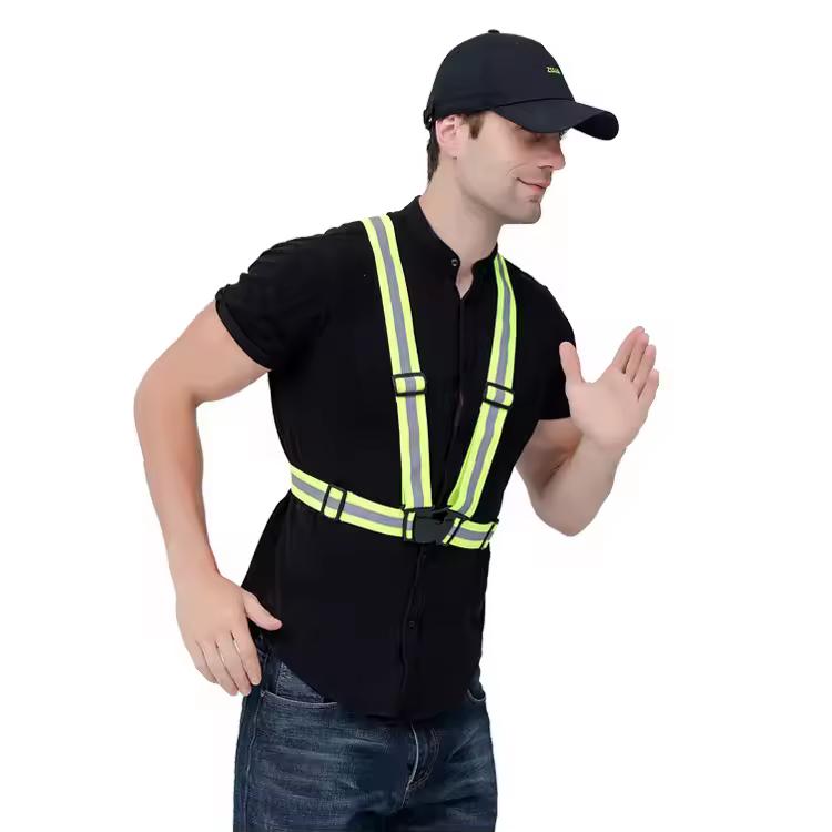 Hi Vis Lightweight Night Running Cycling Belt Adjustable Multiple Color Reflective Safety Strap Vest 4cm Width