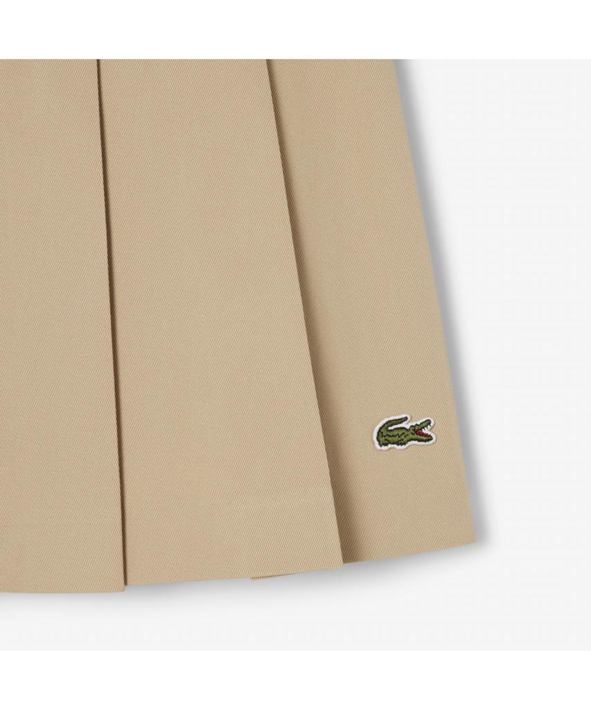 Lacoste Women'S Cotton Gabardine Pleated Mini Skirt Jf8001-55N 02S