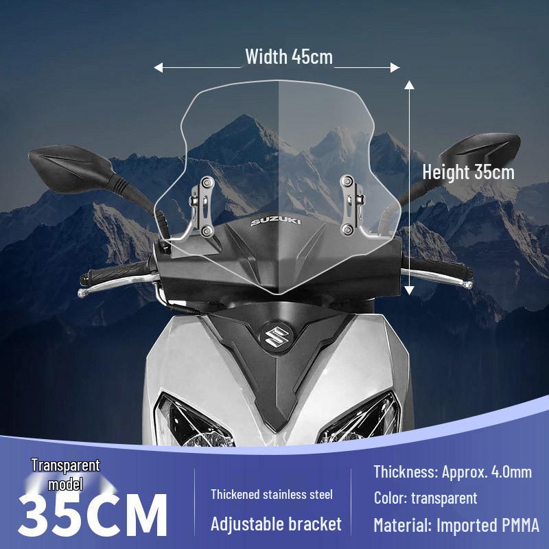 Windshield Glass for Suzuki UY125, Haojue AFR, and Qianjiang Hong Scooters