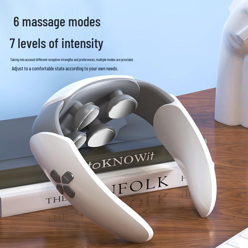 Portable Pulse Neck Massager with Heat Therapy CN Plug (adapter Included)