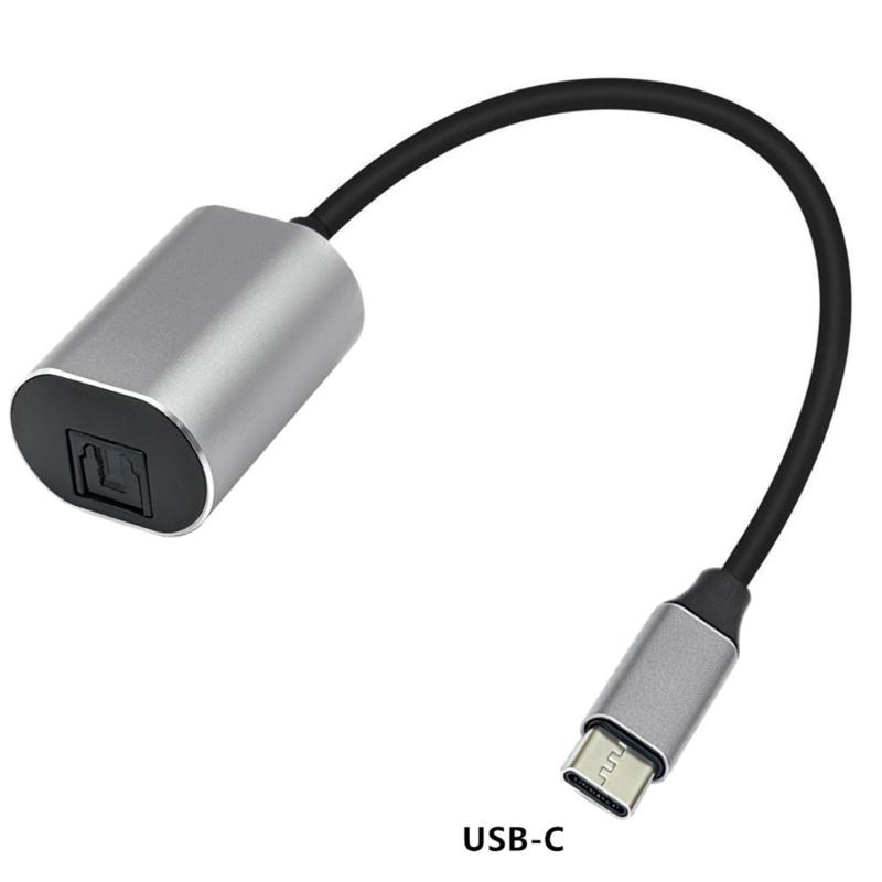 USB C Male Digital Fiber Analog Sound Cable SPDIF Female Digital Sound Converter Cable for HDTV Multimedia Speaker