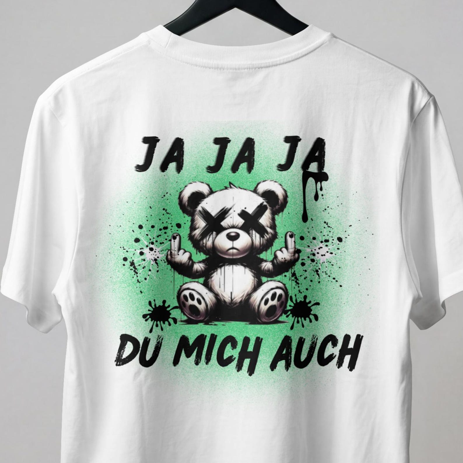 Yes Yes Yes You Me Too Shirt, Funny German Quote T-Shirt, Sarcastic Teddy Bear Tee, Meme Shirt, Streetwear Gift 2XL
