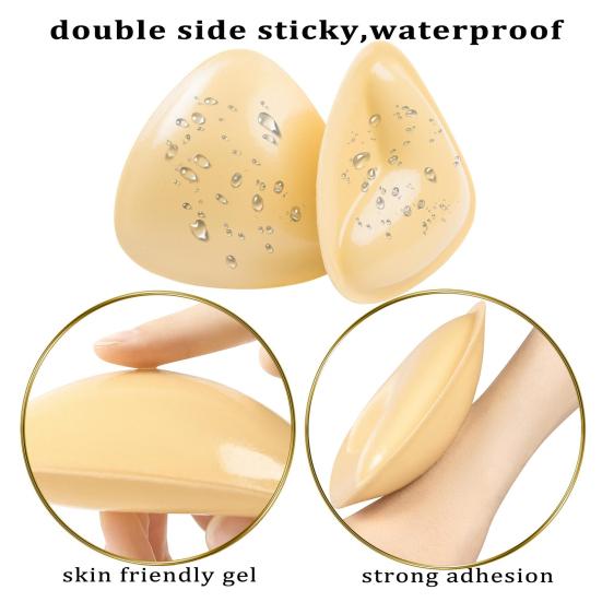 1 пара двосторонніх самоклеючих накладок на бюстгальтер, багаторазові, для пуш-апу, самоклеючі, для підйому грудей, для бікіні, купальника, спортивного бюстгальтера