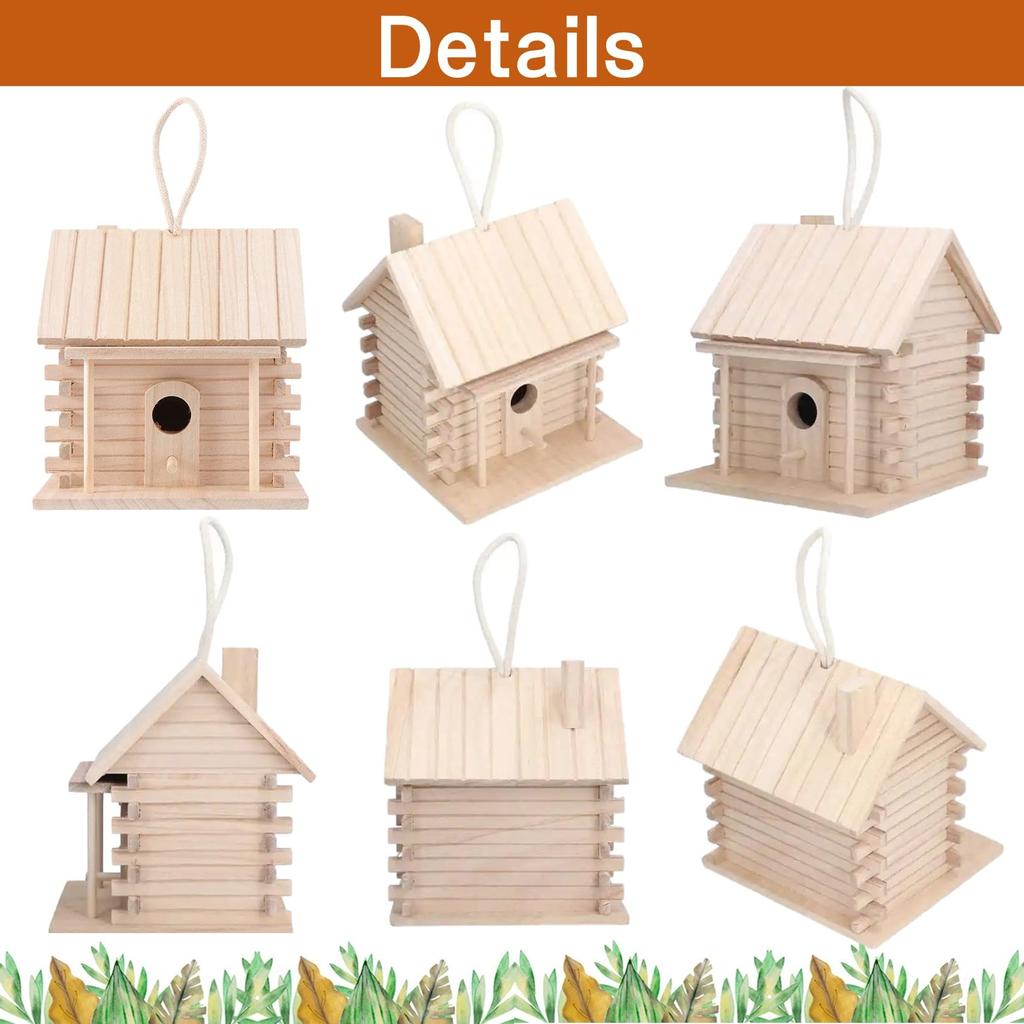 NOELAMOR Vogelhaus Wildvogel Außen Fertigprodukt Vogelnest Nistkasten Naturholz Wellensittichnest Vogelhaus Sittich Kleinvogel