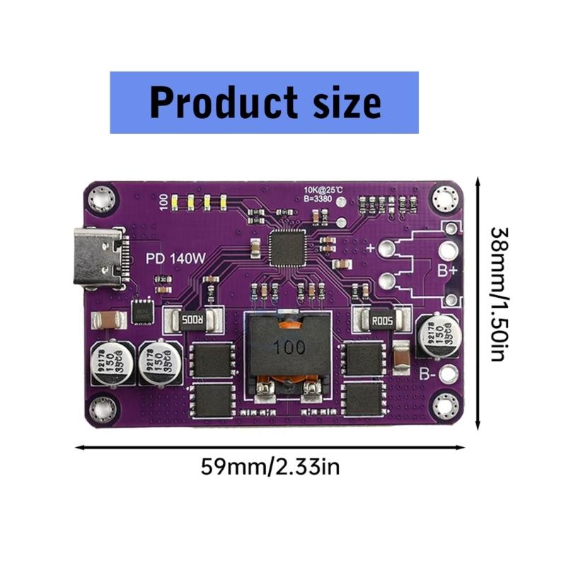 High Efficiency 6S 25.2V 140W PD Quick Charging Power Module for Robotics and DIY Projects